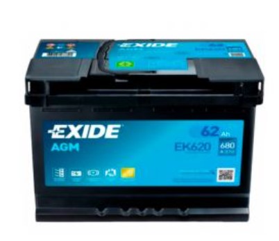 Аккумулятор EXIDE START-STOP AGM 62Ah Ев (-/+) (680EN) Фото Аккумулятор EXIDE START-STOP AGM 62Ah Ев (-/+) (680EN)