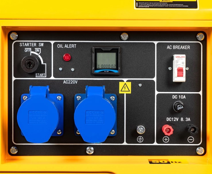 Фото Генератор дизельный Qube QFED7500S 1-фазный, 5,0/5,5 кВт, 230В, 15л, капит Эл. Старт
