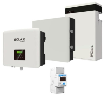 Фото Комплект Solax 1.3: Однофазний гібридний інвертор на 7,5 кВт, з АКБ на 5,8 кВт*год