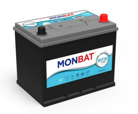 Фото Акумулятор MONBAT EFB - Start/Stop 72 Аг (-/+) (680 EN)