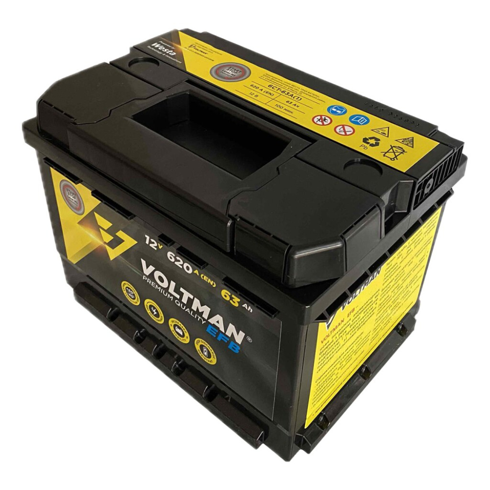 Фото Акумулятор Westa EFB VOLTMAN 6CТ-63 А + справа