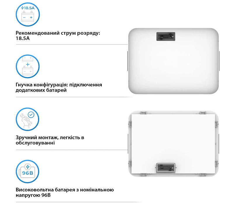Фото Акумуляторна батарея Dyness Tower LiFePO4 HV9637 96v 37ah 3.55kwh без BMS(HV9637)