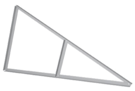 Фото Алюминиевые треугольники для плоской кровли Тип 3. Фиксированный угол наклона панелей 30° (под большие фотомодули)