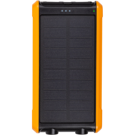 Фото Универсальная мобильная батарея PowerPlant 10000mAh, 2xUSB-A, солнечная панель 5.5V-0,2A