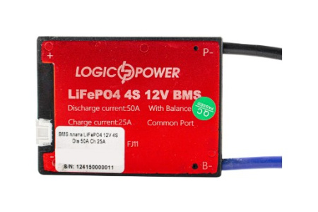 Фото BMS плата LP LiFePO4 12V 4S Dis 50A Ch 25A