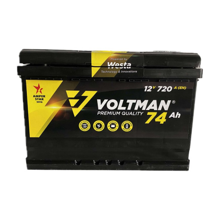 Фото Акумулятор Westa PREMIUM VOLTMAN 6СТ-74 А + зліва