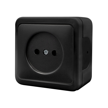 Фото Розетка без з/к MULTIMA Чорний IP22, NE-AD