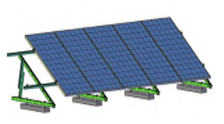 Фото Комплектная система креплений на плоскую крышу, балластная конструкция холодно-оцинкованный профиль