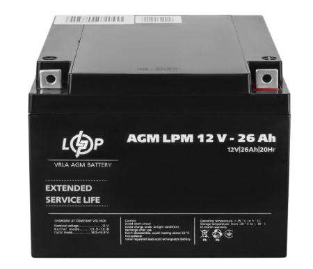 Фото Аккумулятор AGM LPM 12V - 26 Ah