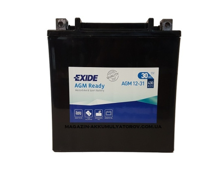 Фото Акумулятор Мото EXIDE Ready AGM 30Ah Н Ев (-/+) (430EN)