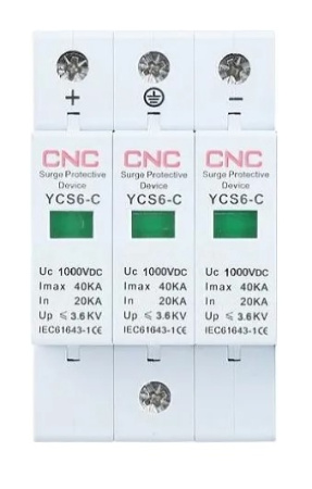Фото Ограничители импульсных перенапряжений CNC YCS6/3P-C 20-40KA DC1000V DC