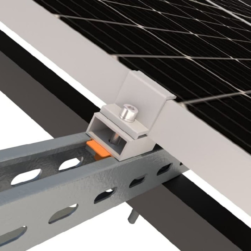 Фото ZincLine Bifacial Long 01 комплект оцинкованого кріплення 1 PV модуль для готових конструкцій