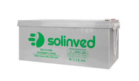 Фото Гелевый аккумулятор Solinved 200 Ah 12V