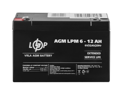 Фото Аккумулятор AGM LPM 6V - 12 Ah