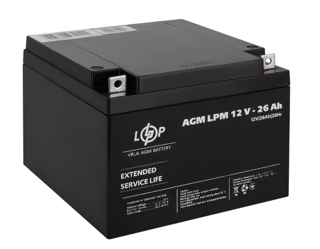 Фото Аккумулятор AGM LPM 12V - 26 Ah