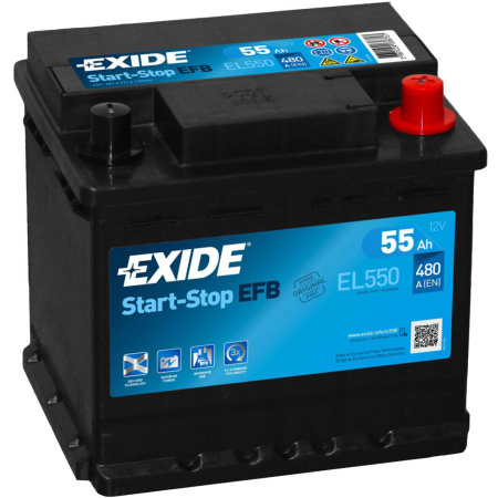 Фото Акумулятор EXIDE START-STOP EFB 55Ah Ев (-/+) (540EN)