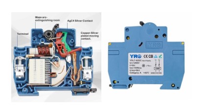 Фото Автоматичний вимикач HiSmart 2P, 63A, 800VDC