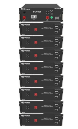 Фото Акумуляторна батарея DYNESS HV51100-8, 40.96kW, 409.6V, 100Ah, LiFePO4, BDU100, RACK