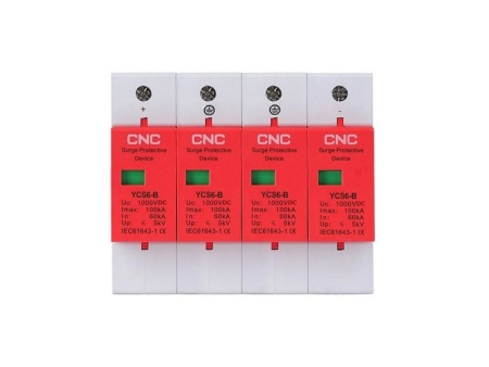 Фото Обмежувач імпульсних перенапруг CNC YCS6/4P-B 60-100KA DC1000V DC