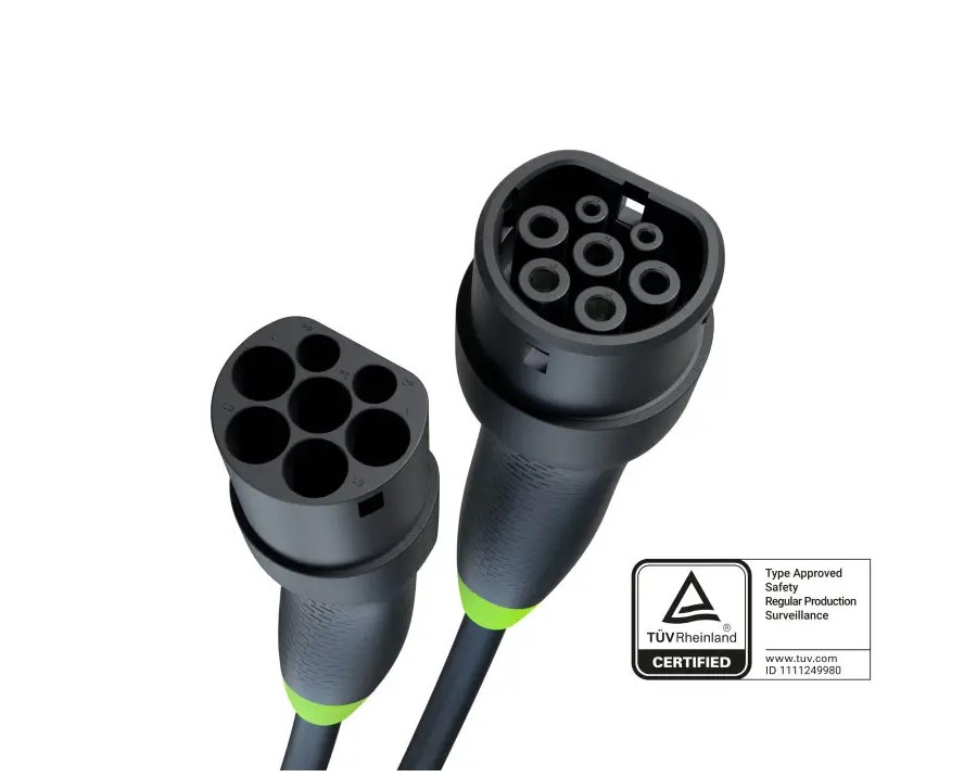 Фото Зарядний кабель для електромобілів Green Cell Snap Type 2, 22 кВт
