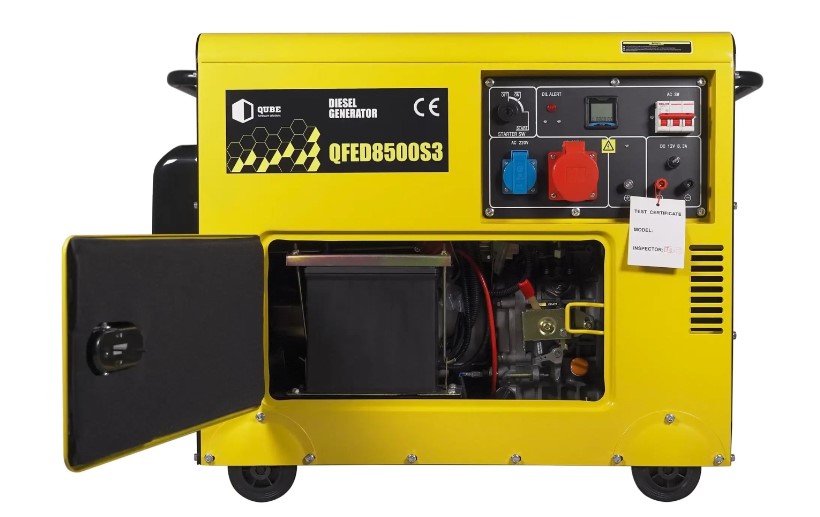 Фото Генератор дизельний 3-х фазний Qube QFED8500S3