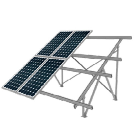 Фото Алюмінієва наземна конструкція для сонячних панелей «V-type»