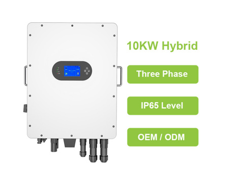 Фото Гібридний інвертор трифазний ZLPOWER 10KW IP65 DC 40-60 AC 380 PV 125-500V 10KW-TPM-EU