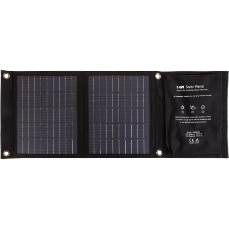 Фото Сонячна панель PowerPlant 14W, 2xUSB-A