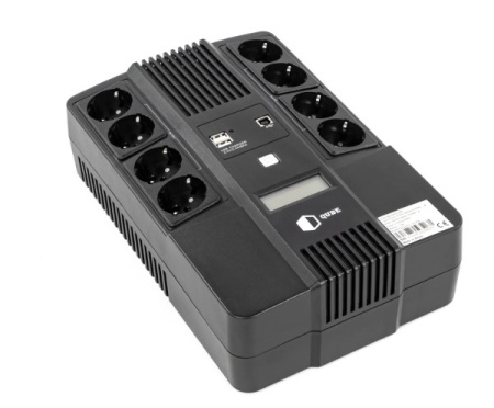 Фото Джерело безперебійного живлення (UPS) лінійно - інтерактивний Qube AIO 1050, 1050VA/600W, LCD