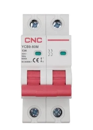 Фото Модульний автоматичний вимикач CNC YCB9-80M 2P C16 6ka