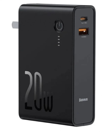 Фото Универсальная мобильная батарея Baseus Power Station 2 Power Bank Adaptor 10000mAh 20W CN Black