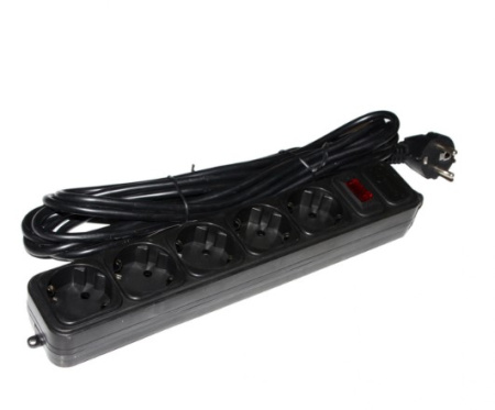 Фото Мережевий фільтр Gembird SPG5-G-15B 4.5 м 5 розеток чорний