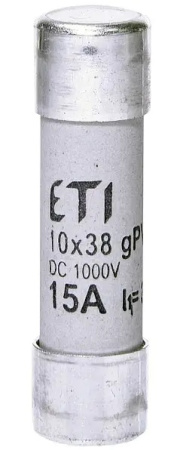 Фото Запобіжник CH 10x38 gPV 15A 1500V (10kA)