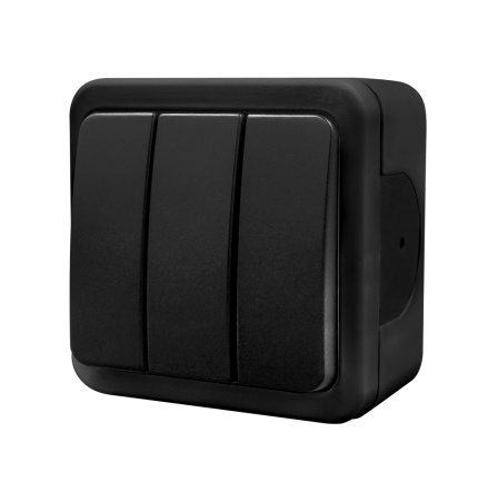 Фото Вимикач 3кл. MULTIMA Чорний IP22, NE-AD