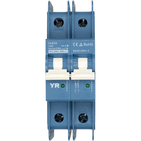Фото Автоматичний вимикач HiSmart 2P, 63A, 800VDC