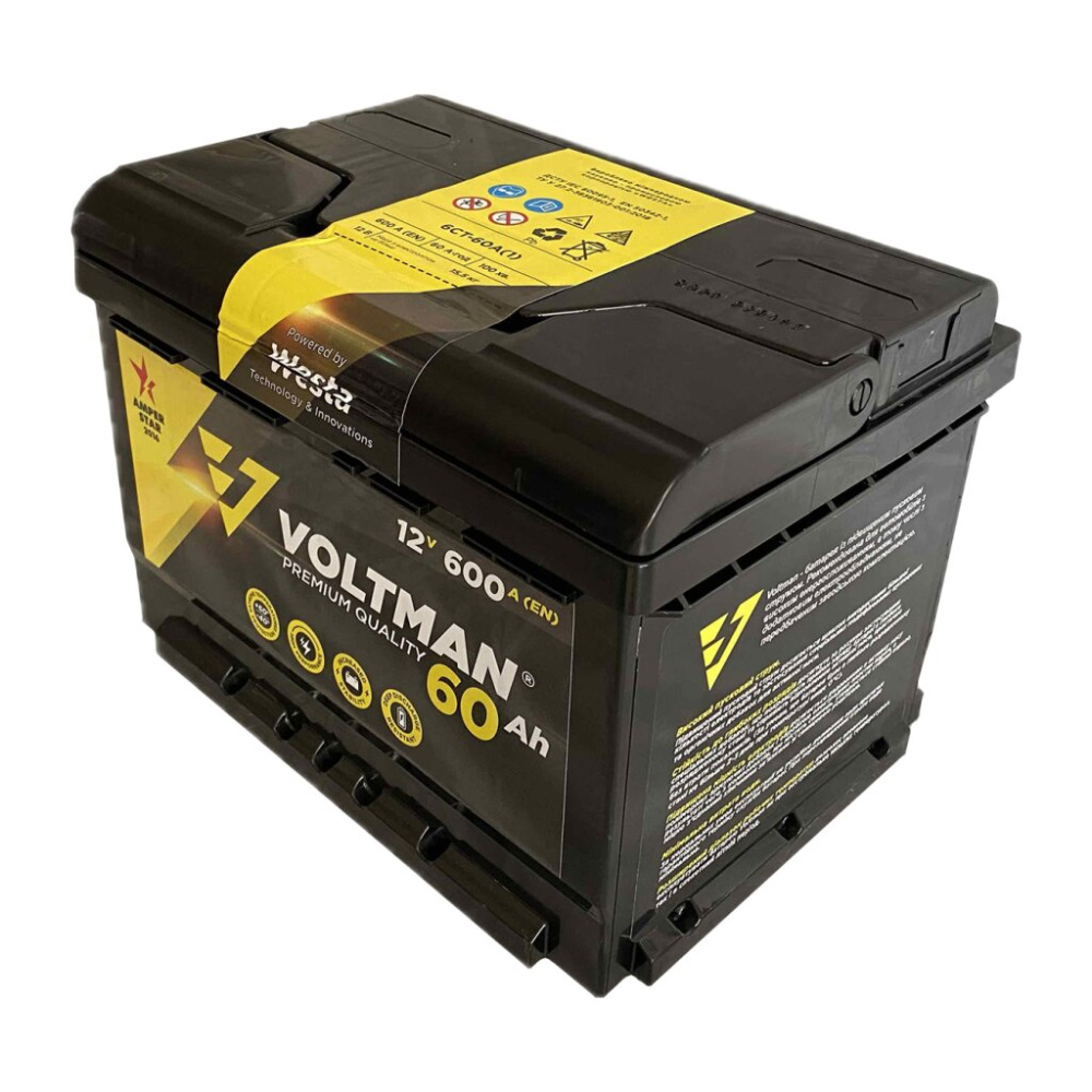 Фото Акумулятор Westa PREMIUM VOLTMAN 6CТ-60 А + справа