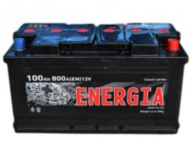 Фото Аккумулятор ENERGIA 100Ah Ев (-/+) (800EN)